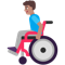 Man in Manual Wheelchair- Medium Skin Tone emoji on Microsoft